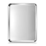 Baking Tray, Joyfair Stainless Steel Toaster Oven Tray, Large Cookie Sheet Pan Great for Baking Cooking Roasting, Non Toxic & Rust Free, Mirror Finished & Dishwasher Safe, 40.5x30.5x2.5cm