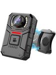 SPIKECAM 4K Body Camera with Audio and Video and Magnet Mount, 160° Wide Angle, 2" IPS Screen, Ultra-Slim Bodycam Camera with Sound and Night Vision, External Storage for Security, Police No Card