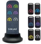 Key Finder with Thinner Receivers & Advanced Fabric Remote, Simjar 80dB+ RF Item Locator with 131ft Working Range Wireless Item Tracker Support Remote Control for Finding Pet, Wallet