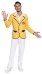 Amscan 9906455 - Men's Holiday Man Yellow Coat Adults Fancy Dress Costume Size: Medium