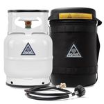 Ignik Refillable Gas Growler Deluxe 5-Pound Propane Tank with Carry Case and Adapter Hose, Black