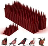 SEAGULLSTOPPER (Pack of 10) Bird Control, Pigeon Spikes with Installation Kit for AC Balcony Railing Window Home Protection from Dog Monkey Crow Kabootar (Brown)