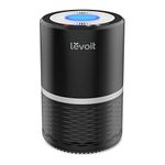 Levoit Air Purifier with H13 True HEPA Filter Active Carbon Filtration, Captures Allergies, Smoke, Pet, Dust, Pollen for Home Air Cleaning, 3 Fan Speeds and Night Light, LV-H132 Black, Small