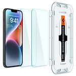 Spigen EZ Fit Sensor Protection Tempered Glass Screen Protector for iPhone 14, iPhone 13, iPhone 13 Pro - 2 Pack