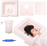 Inflatable Bedside Shampoo Basin Kit with Water Bag, Shower, Shawl, Cushion, Air Pump for Disabled& Elderly Bed Easy, Pregnancy, Bedridden Or Post-Surgical Patient, Bed-Confined Patient（Set of 6）