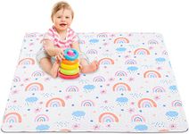 Baby Floor Play Mat Large 127x127 cm, Portable Playpen Mat Non Slip One-Piece Baby Crawling Mats for Tummy Time, Machine Washable Playmat for Babies Infants and Toddlers