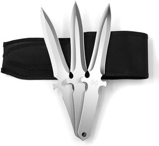 THRWCLUB 3Pack Throwing knives, 10.1" Throwing Spikes with 0.236" Thick Full Tang Design, Well-Balanced with Nylon Sheaths, Perfect for Recreation and Competition