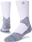 Stance Icon Sport CREW Men's Short Socks, WHITE (01001), L