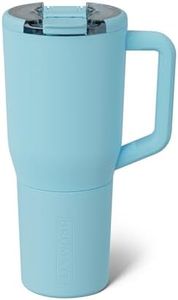 BrüMate Müv - 35oz 100% Leak Proof Insulated Coffee Mug with Handle & Lid - Stainless Steel Coffee Travel Mug - Double Walled Coffee Cup (Glacier)