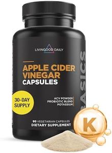 Livingood Daily Apple Cider Vinegar Capsules with The Mother (1500mg) - ACV Pills with Probiotics & Potassium for Women & Men - Supports Gut Health, Digestion, Appetite & Weight - Vegan, 90 Capsules