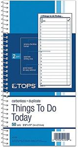 TOPS Daily Agenda/Things To Do Form, 2-Part, Carbonless, 5.5 x 11 Inches, 50-Sets per Pad (41170)