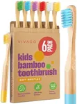 VIVAGO Kids Bamboo Toothbrushes 6 P