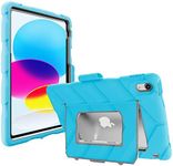 Gumdrop Hideaway iPad Case with Stand Fits Apple iPad 10th Gen - Rugged, Shockproof, Reliable and Drop Tested for Kids, K-12 Students, Teachers, Classrooms and School Use - Blue