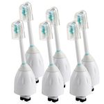 GIZMOMIX 6 PCS Generic Replacement Toothbrush Heads for Philips Sonicare E-Series, HX7001/HX7002 Toothbrush heads, Compatible for Philips Sonicare Essence, E-Series, Advance, Elite, CleanCare and Xtreme (6PACK x 1PCS)