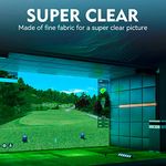 aikeec Golf Simulator Impact Screen Display Projector Screen for Golf Training, Indoor Ultra Clear Golf Impact Screen, with 14pcs Grommet Holes, 16pcs Ball Bungee Cords, Available in 5 Sizes