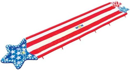 WOW Sports Americana Stars & Stripes - Backyard Slip and Slide with Sprinkler for Kids and Adults - Tear Resistant - Extra Long Water Slide 40 ft x 8 ft