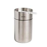 JOCHA Ashtray, Outdoor Windproof Stainless Steel Car Ashtrays, Cigarette Ashtray for Car or Outdoor Use, Ash Holder for Smokers, Windproof Automatically Extinguished Ash Tray (Silver)