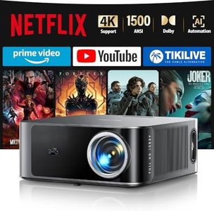【1500 ANSI/Netflix Officiel】Vidéoprojecteur 4K Dolby 36W, AI Auto Focus/Keystone TOPTRO Projecteur Video WiFi6 Bluetooth Full HD 1080P, 2*18W Haut-Parleurs Rétroprojecteur 4K Home Cinéma Extérieur/PS5