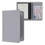 kwmobile Registration and Insurance Holder - Car Document Holder for Vehicle Documents and Cards - Neoprene - Grey