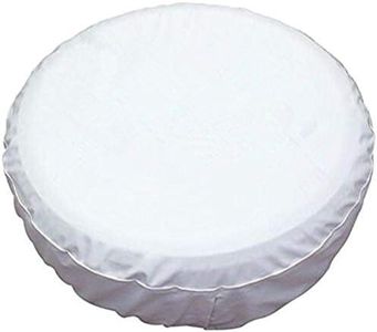 White Spare Tire Cover, Wheel Cover PVC Leather Waterproof Dust-Proof Universal Fit for Jeep, Trailer, RV, SUV and Camper (15 Inch)