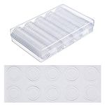 MULOVE 100 Pieces Coin Holder Capsules and 4 Sizes (20/25/27/30 mm) EVA Protect Gasket ,Round Plastic Coin Case Album with Storage Organizer Box for Coin Collection Supplies