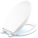 KOHLER 75796-RL-0 Cachet Nightlight Readylatch Quiet-Close Elongated Toilet Seat, White