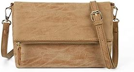 Rhockyrhiver Small Crossbody Bags for Women wiht Vegan Leather,Messenger Bag Women,Womens Bag Cute Designer Shoulder Bag,Anti Theft Crossbody Purse,Light Brown Bag