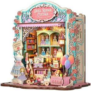 DIY Wooden Miniature Dollhouse Kit Craft Model with LED-Doll Repair Cottage