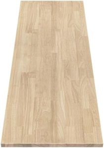 ARIEL 72 x 25 x 1.5 Hevea Unfinished Butcher Block Countertop, Solid Wood Butcher Block Table Top for DIY Workbench Top, Dining Table Top, Kitchen Island Top, Washer Dryer Top