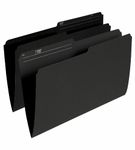 Pendaflex File Folders, 1/2 Cut Tab, Legal Size, Black, Durable Paper Stock, Box of 100, Ideal for Office/Home/School Organization, Reversible File Organizers
