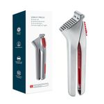 KITCHENDAO No Peeling Garlic Press with Large Chamber,Heavy-Duty Garlic Press with Built-in Scraper & Cleaning Pusher, Zinc Alloy Garlic Mincer, Dishwasher Safe