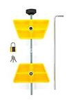 Camco RV Wheel Stop with Padlock- Stabilizes Your Trailer by Securing Tandem Tires to Prevent Movement While Parked- 26" to 30" Tires- Large (44642)