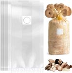 30Pcs Mushroom Grow Bags with 0.2 Micron Filter Patch, 6 Mil Polypropylene, Large Size 8" X 5" X 20" for Mushrooms and Bamboo Fungus Ganoderma Mushroom, Substrates Or Grains