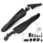 TAGVO Bike Mudguard Set for 24/26/27.5 inch, 3 Parts-Universal Full Cover Thicken Widen Bicycle Fenders Set Mountain Bike Front and Rear Mud Guard Adjustable Bike Fender Mudflap for MTB Road Bike