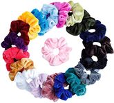 20Pcs Velvet Scrunchies Elastic Hair Bands Scrunchy Hair Ties Ropes Scrunchie for Women and Girls Hair Accessories - 20 Assorted Colors