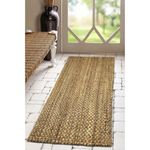 Modern Style Rugs Natural Jute Runner Rug, Hardwearing Durable Jute Rug Suitable for Bedroom, Living Room, Bathroom, Lounge, Office Room - 60x180cm Rug