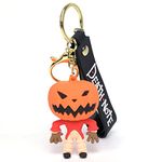 Daiyamondo Anime 3D Rubber Keychain With Long Ribbon - Show Your Anime Love in Style! (Red Skull)