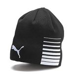 PUMA Men's Liga Reversible Beanie Hat, Puma Black, One Size UK