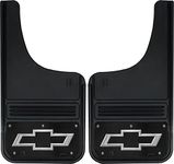 Gatorback Chevy Silverado Bowtie Truck Mud Flaps - Front or Rear Pair - Black Wrap
