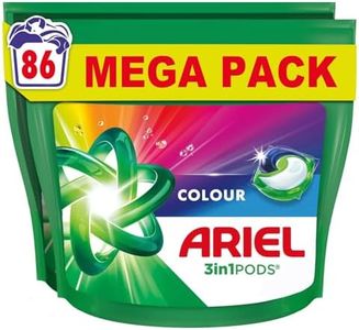 Ariel All-in-1 PODS®, Washing Liquid Laundry Detergent Capsules 86 Washes, Colour, Outstanding Stain Removal In 1 Wash, Brrrilliant In Cold & Short