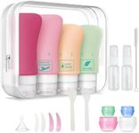 20 Pack Travel Bottles, 3oz & 2oz Leak Proof Toiletries, Perfect for Business & Personal Travel, Fun Outdoors Silicone 20 Pieces