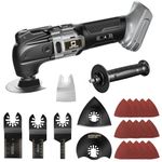 Cordless Oscillating Tool for Dewalt 20V Battery, Brushless-Motor Tool with Auxiliary Handle, 6 Variable Speed for Scraping, Sanding,Cutting Wood(Battery Not Included)