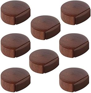 8 Un. TOPE Puerta madera sapeli natural 45x42x16MM con Adhesivo para suelo