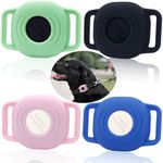 Silicone Case for Galaxy smartTag for Pets, Dogs,Accessories Connect phone Tracker/Locator, lightweight Holder Sleeve Protect and Cover Finder tag Anti-scratch,Black,Green,Pink,Blue (4 Pack)