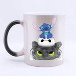 Alexander?schultz Baymax and Toothless 11 OZ Morphing Mug Heat Sensitive Color Changing 100% Ceramic Coffee/Tea Cup Morphing Mugs