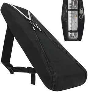 GETTOONE 88-Key Keyboard Case for Digital Pianos (58") - Padded Water-Resistant Hardcase Alternative with Adjustable Shoulder Strap & Reflective Strips