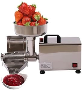 BANLICALI 450W Electric Tomato Strainer, 304 Stainless Steel Tomato Mill Machine with Dia 4.8" Funnel, 50 Kg/H Pure Copper Motor Food Strainer and Sauce Maker for Tomato Sauce Silver 110V