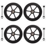 Wheelchair Front Castor Wheels Replacement: Parts Universal Fit 6 Inch 4pcs Black