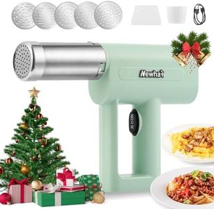 Newhai Handheld Portable Pasta Maker 5-in-1 Cordless Pasta Machine with Shaping Disc Electric Noodle Maker for Homemade Spaghetti Ramen