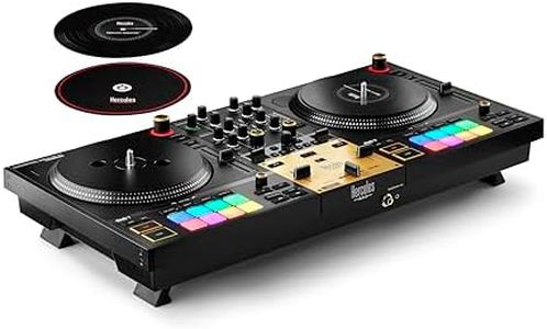 Hercules DJControl Inpulse T7 Premium Edition with Gold-Colored Accents, Built-In Premium Fader Module, USB Connectivity, and 7-Inch Motorized Jogwheel Platter